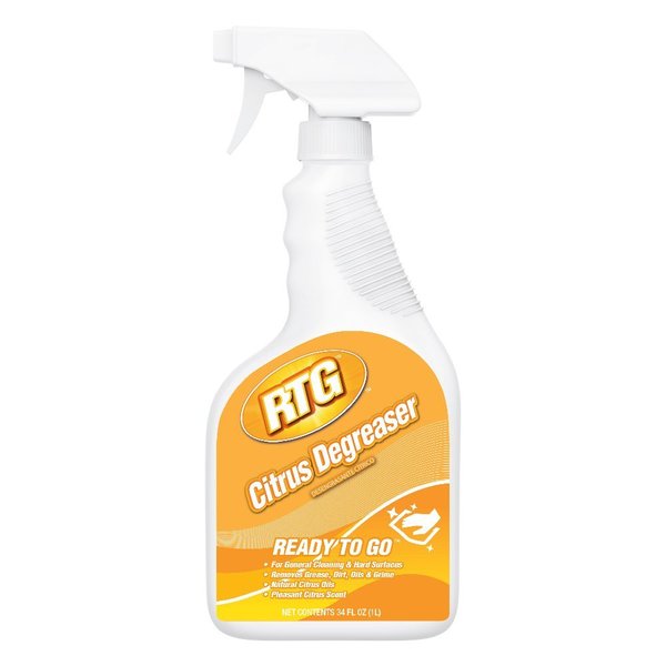 Intercon Chemical Citrus Degreaser, 34 oz Liquid, Clear Yellow, 6 PK FICCB-QS-6X34-RCND